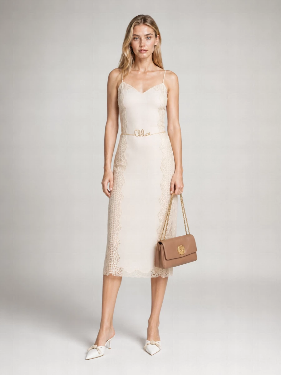 Prada Linen Knee-Length Dress
