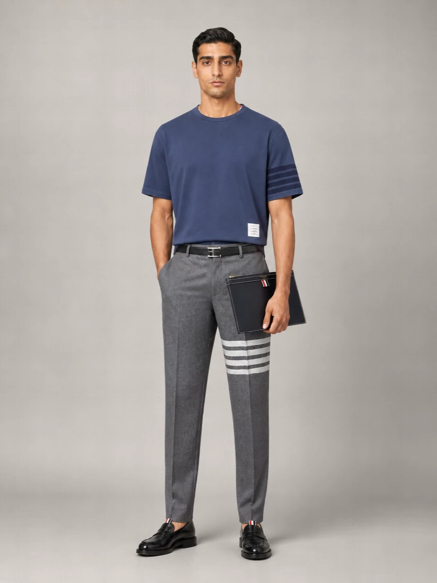 Thom Browne Cotton Jersey Short-Sleeve Crew-Neck T-Shirt
