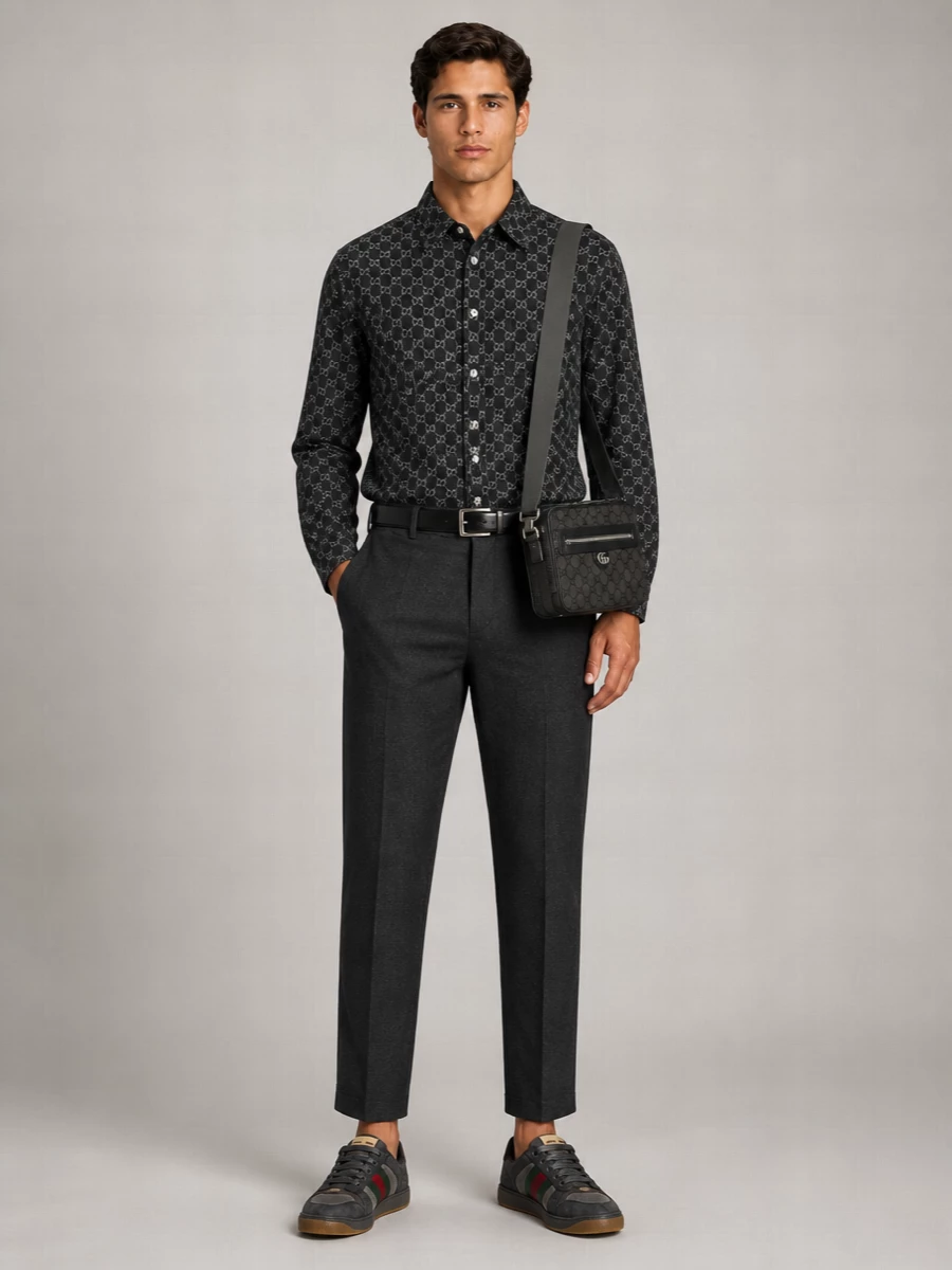 Gucci Reversible Wool And Denim Shirt