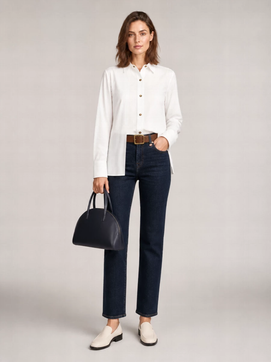7 For All Mankind Denim Straight-Leg Jeans