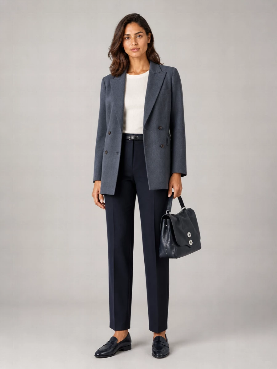 Blazé Milano Virgin Wool Straight-Leg Trousers