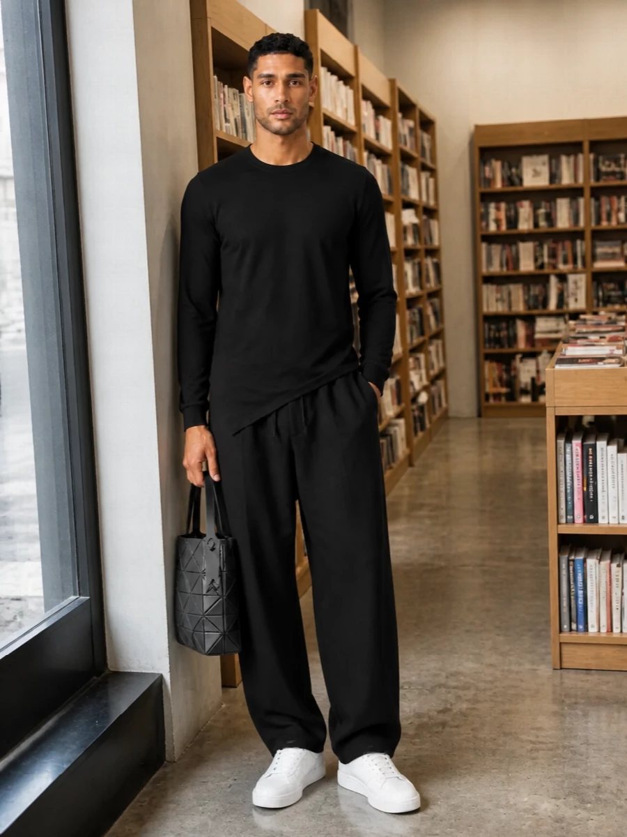 Comme des garcons wide leg trousers asymmetric top