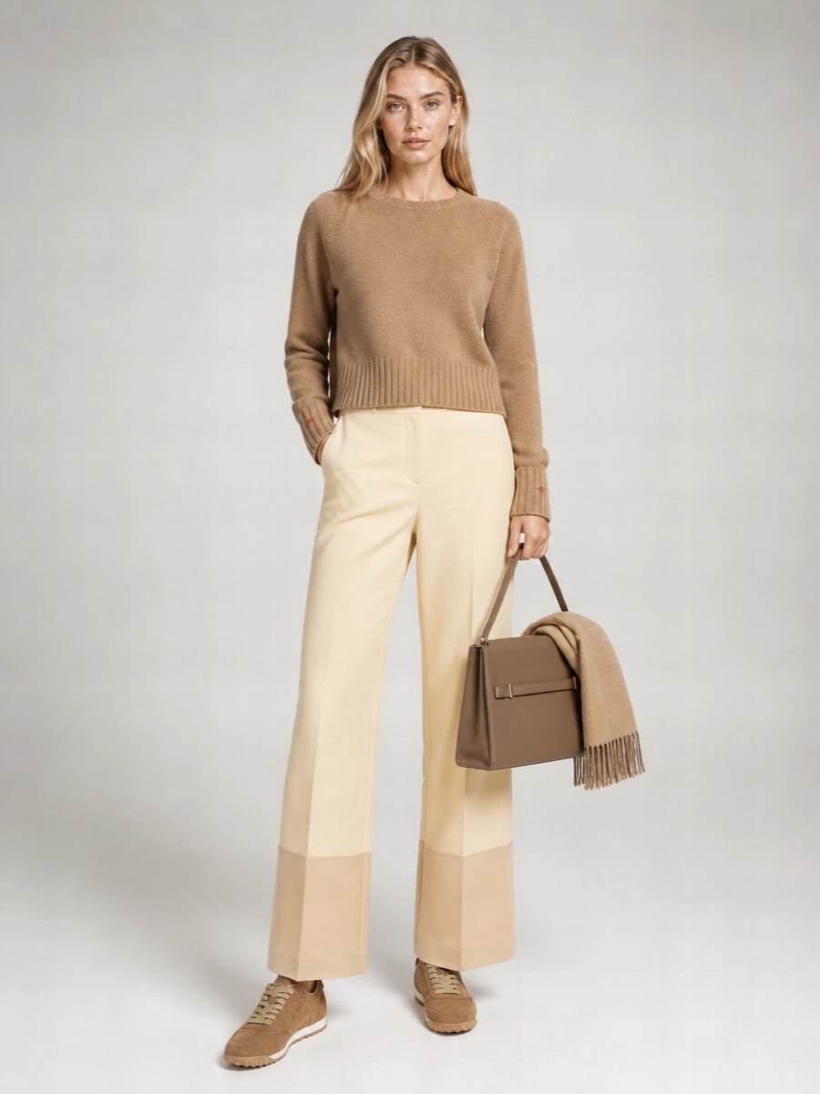 Tory Burch Wool Relaxed-Fit Crew-Neck Sweater