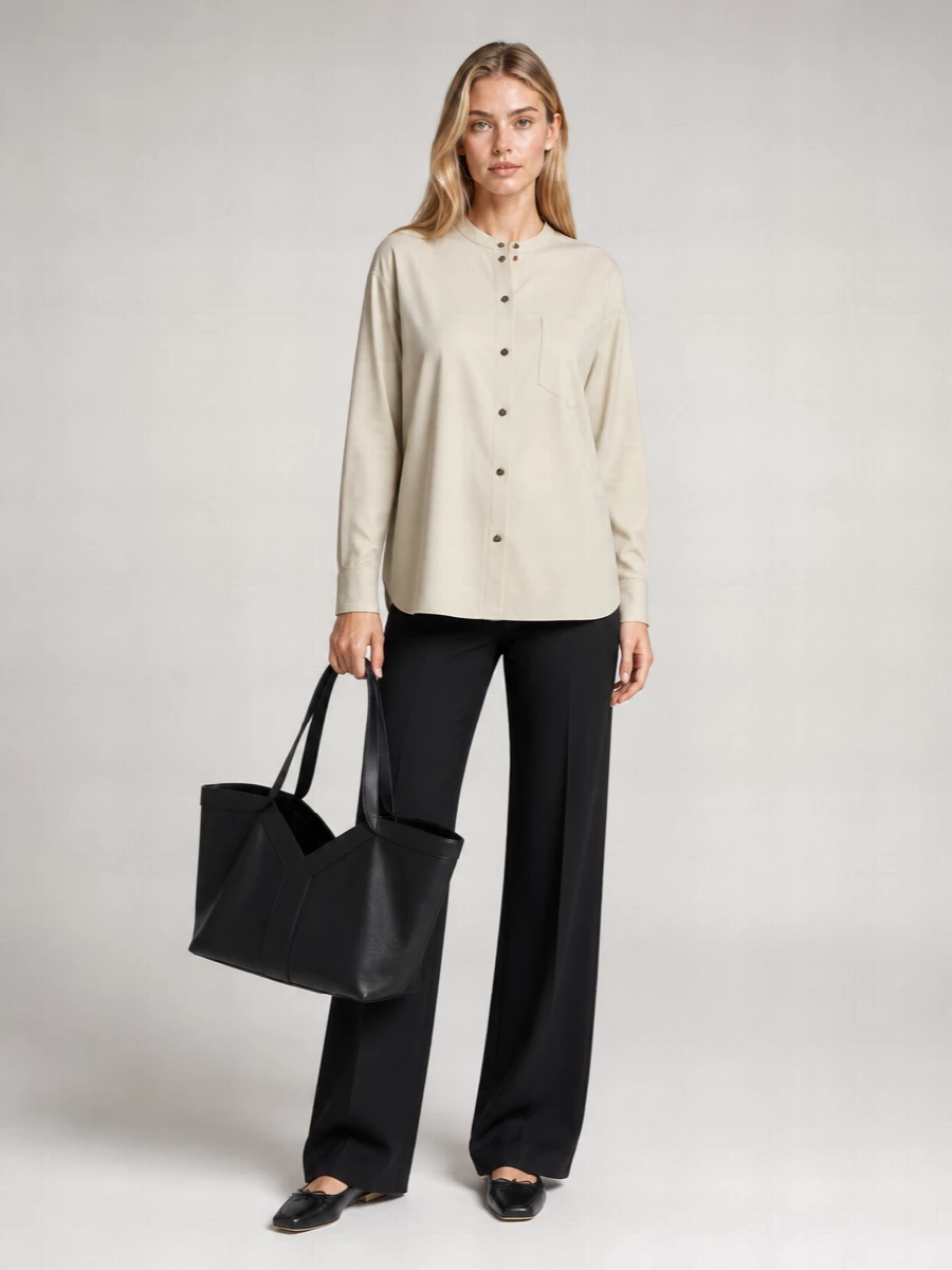 Saint Laurent Y Small Leather Tote Bag