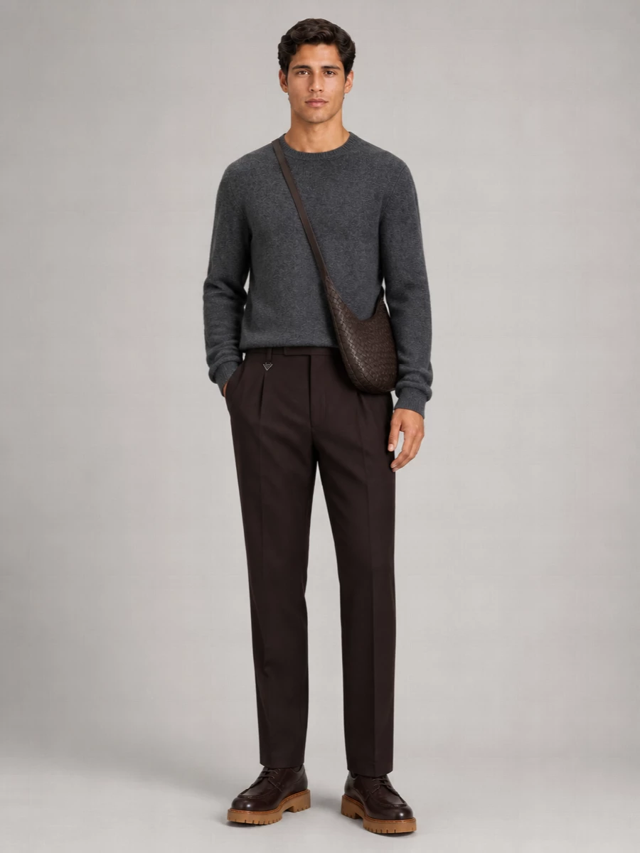 Prada Leather Lace-Up Loafers