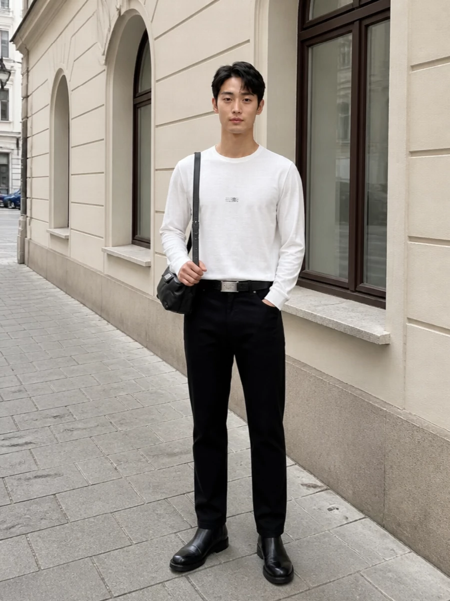 Mm6 margiela black jeans chelsea boots outfit