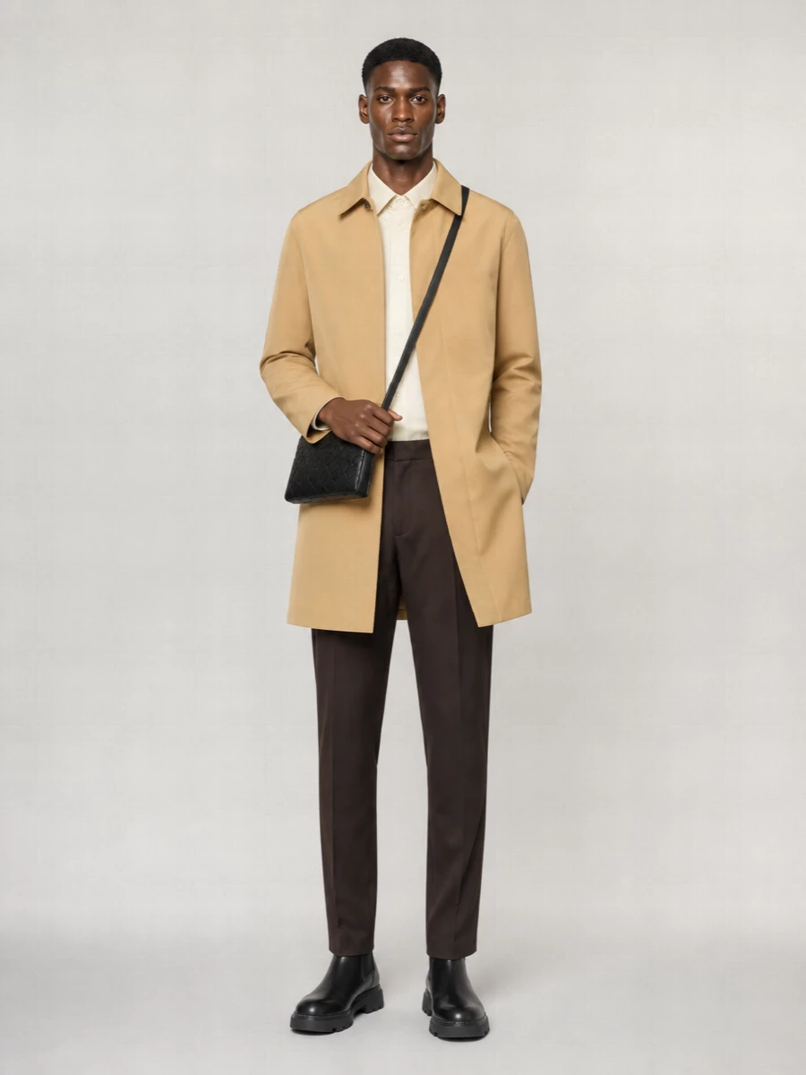 Burberry Cotton Single Breasted Coat