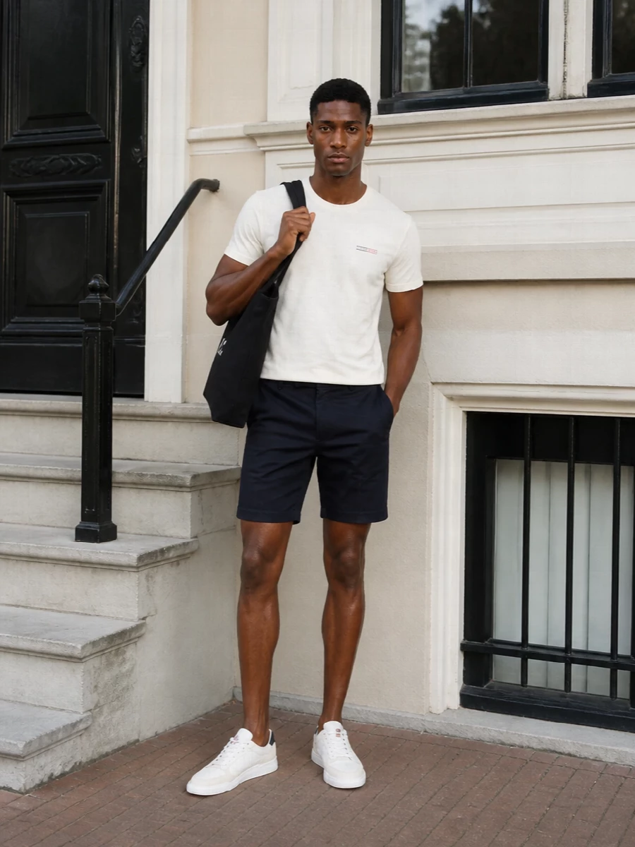 Tommy hilfiger tee polo ralph lauren navy shorts