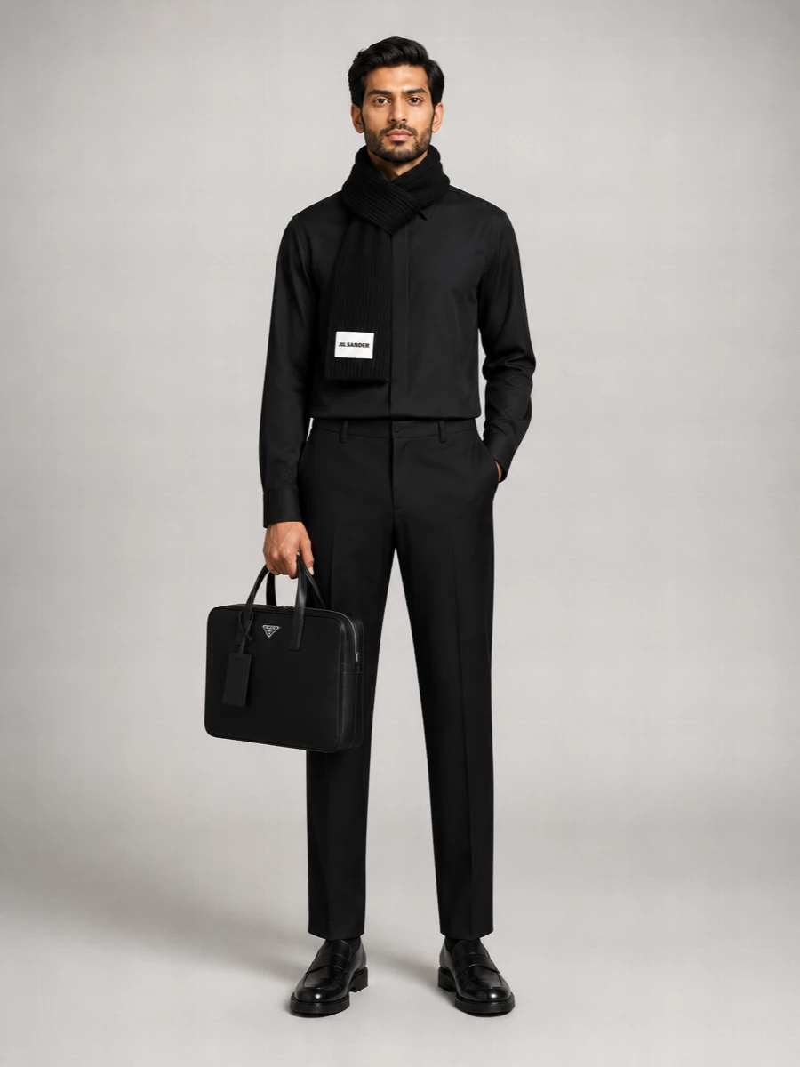 Jil Sander Cotton Pleated Straight-Leg Trousers