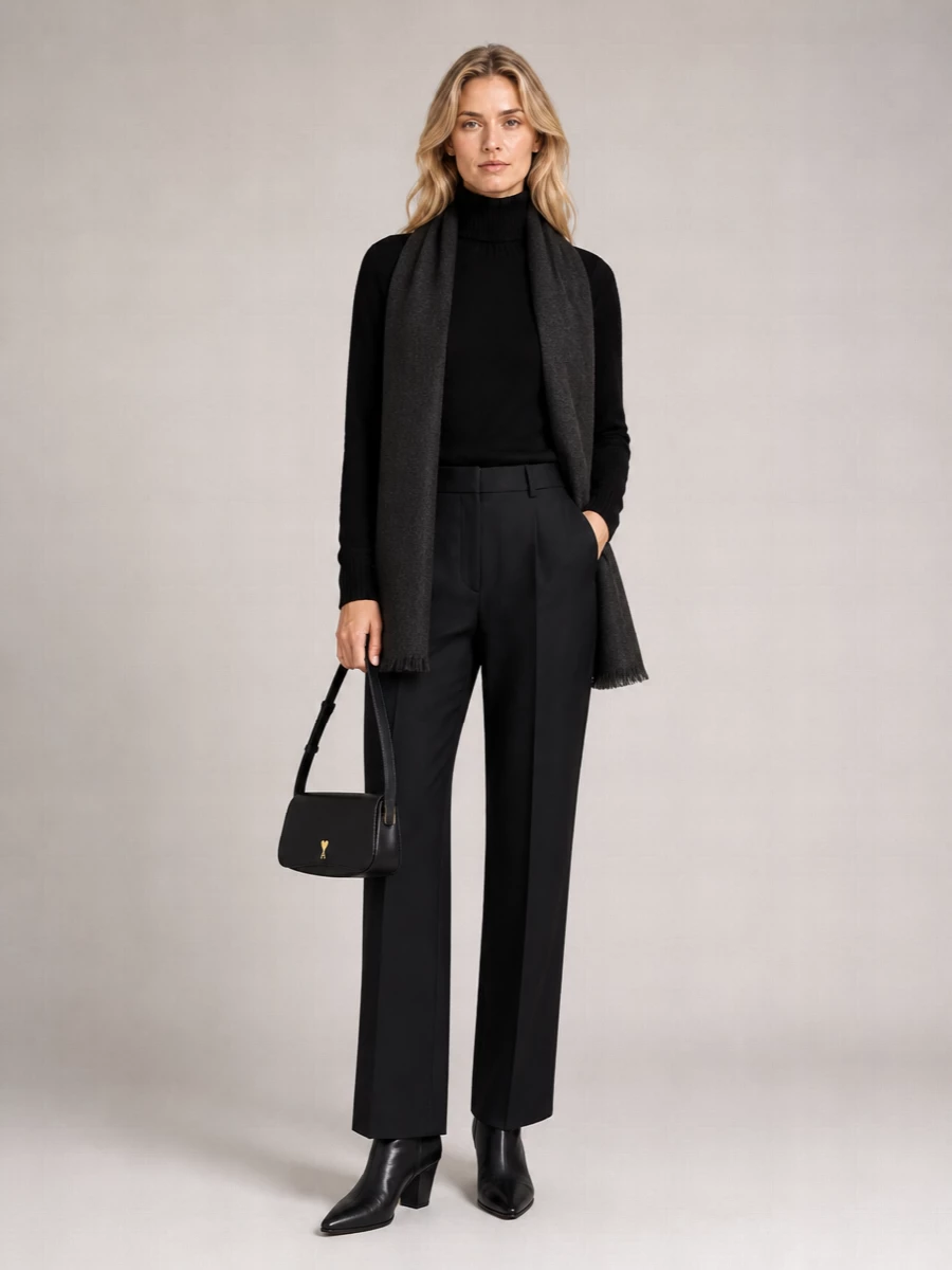 Ami Paris Cashmere Turtleneck Jumper