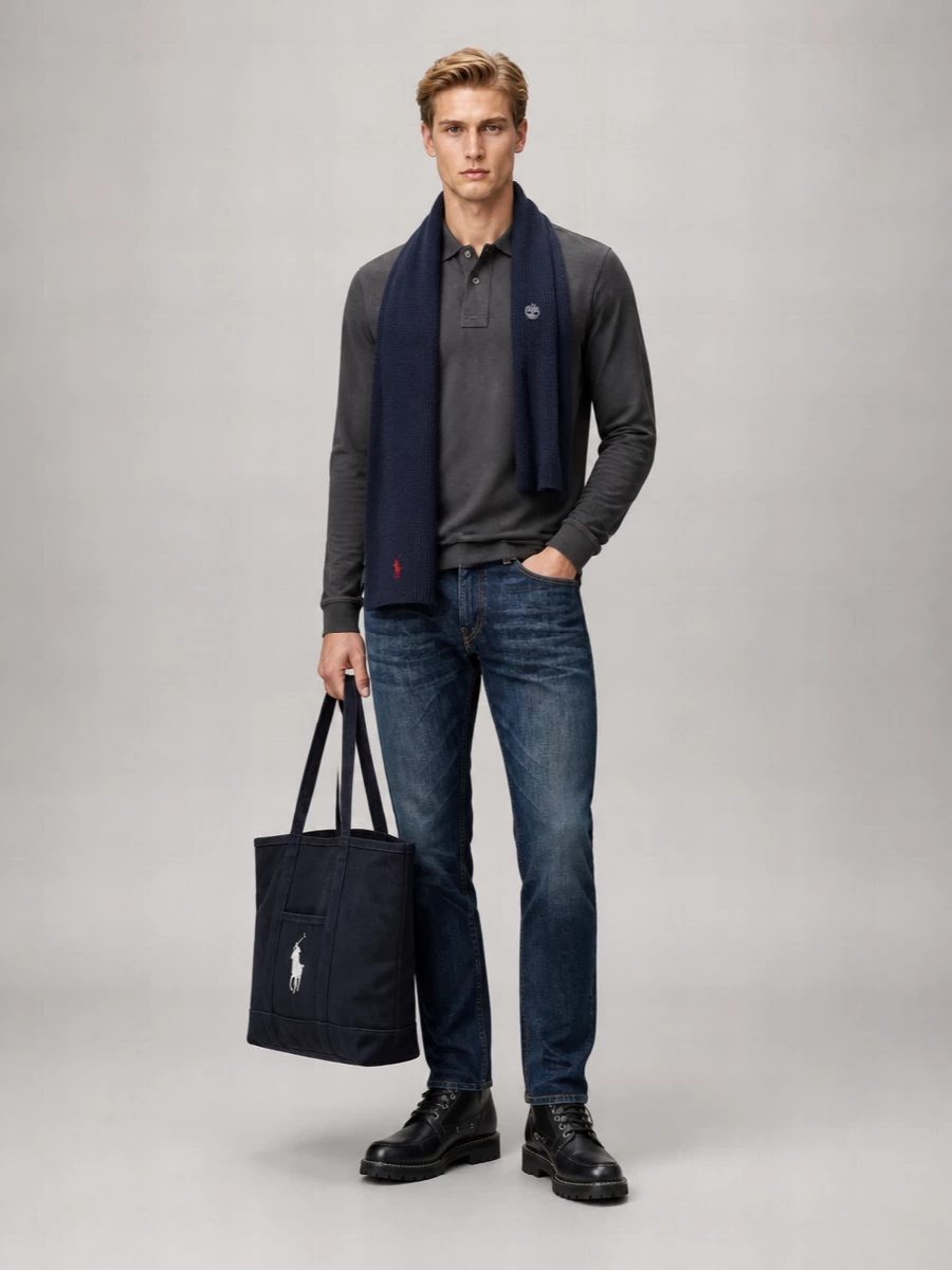 Timberland Long-Sleeve Polo Shirt