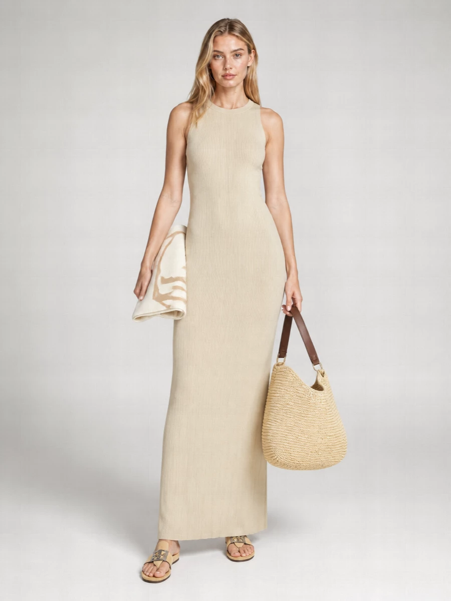 Maison Michel Raffia Cristiana Shoulder Bag