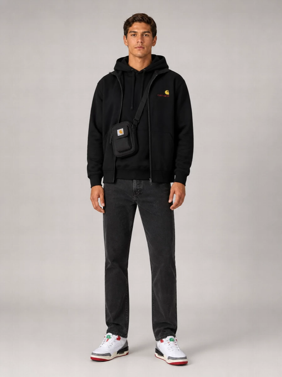 Carhartt Wip Cotton Blend Hooded Zip-Up Sweatshirt