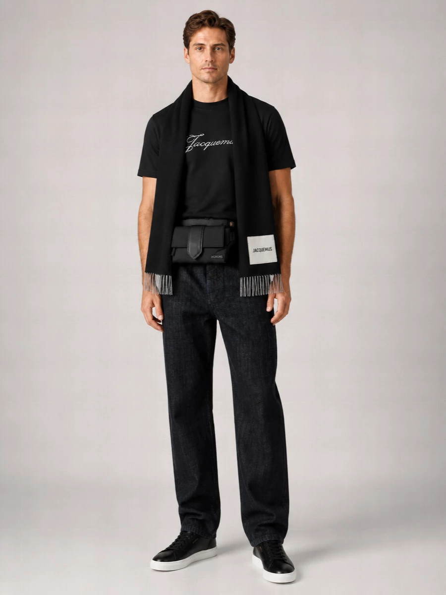 Jacquemus Logo-Print Cotton Crew-Neck Short-Sleeve T-Shirt