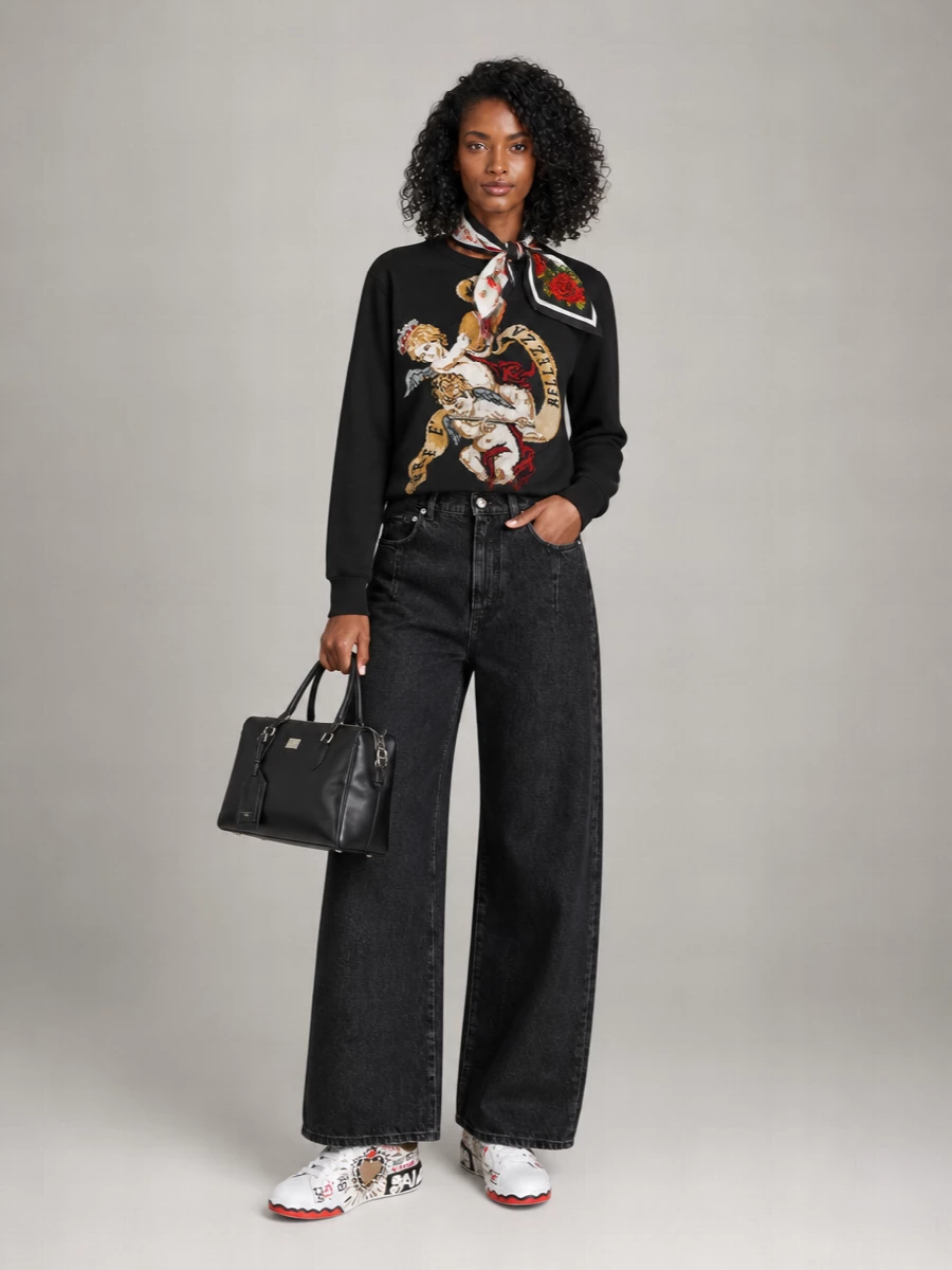 Dolce&Gabbana Wool Silk Crew Neck Sweater