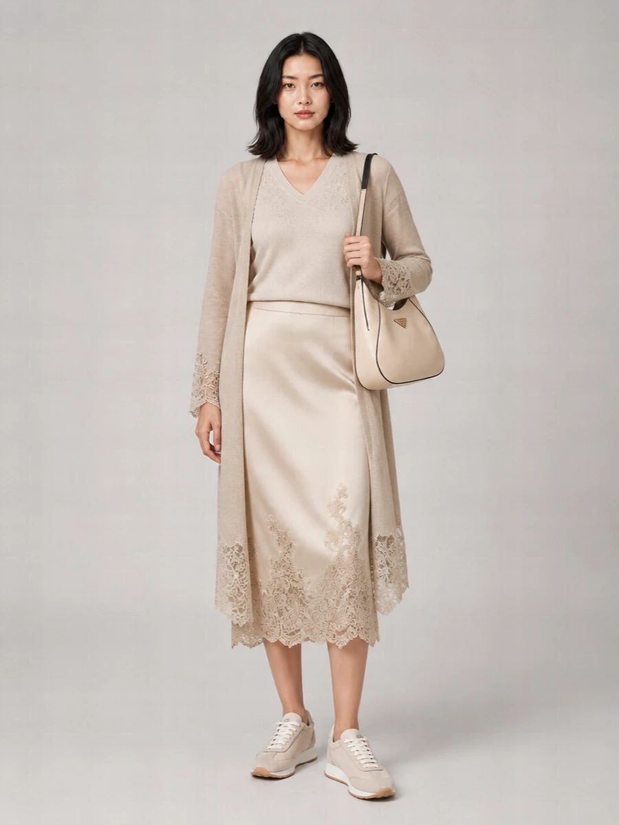 Fabiana Filippi Wool Panelled Low-Top Sneakers