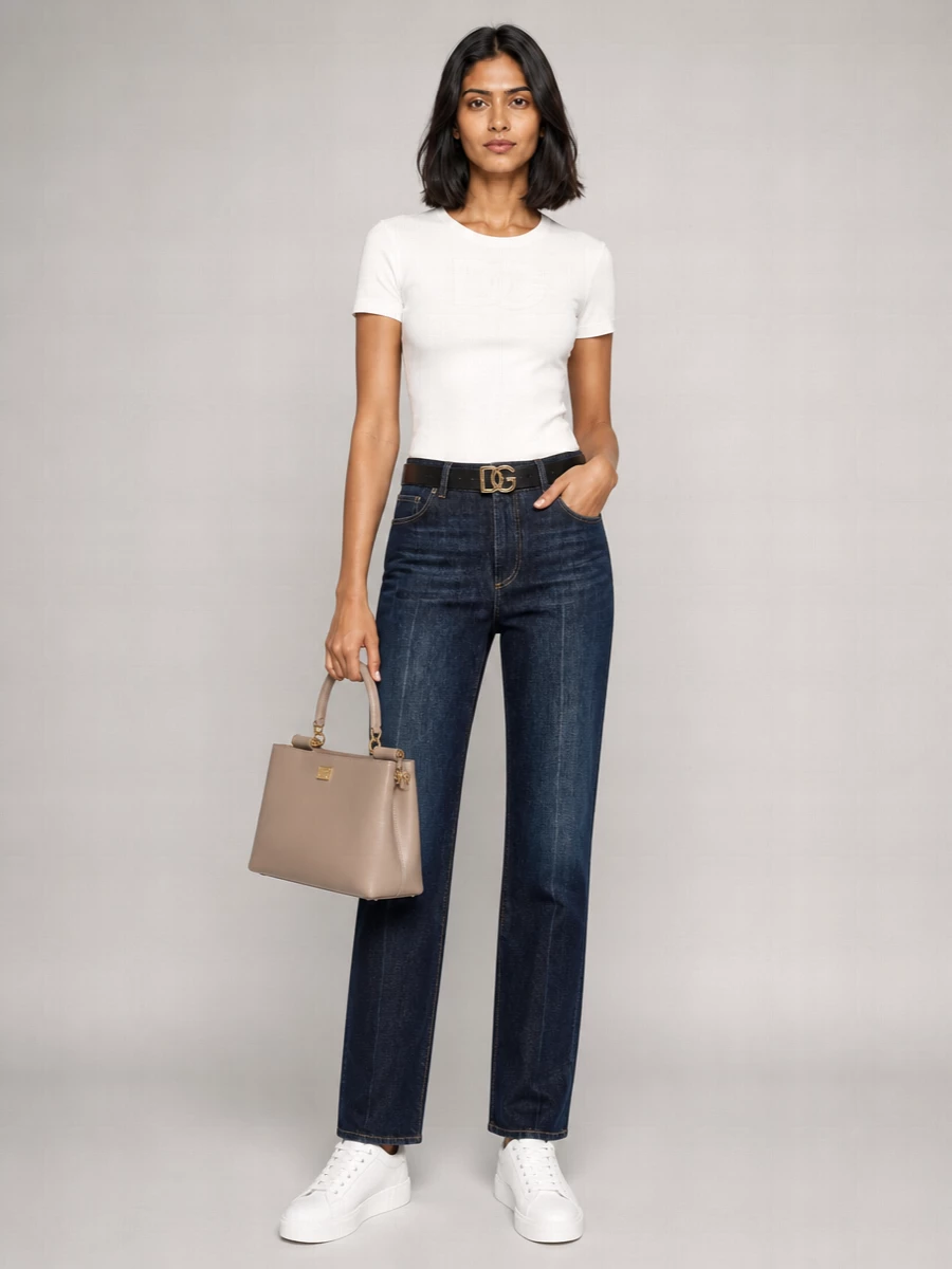 Dolce&Gabbana Low-Rise Straight-Leg Denim Jeans