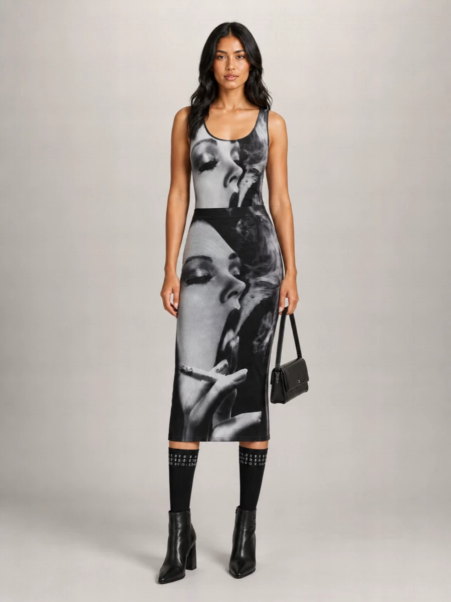 Jean Paul Gaultier Printed Bodysuit