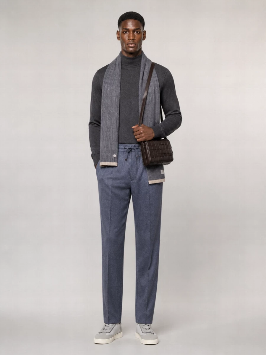 Brunello Cucinelli Cotton Jersey Chimney Neck Long-Sleeve T-Shirt