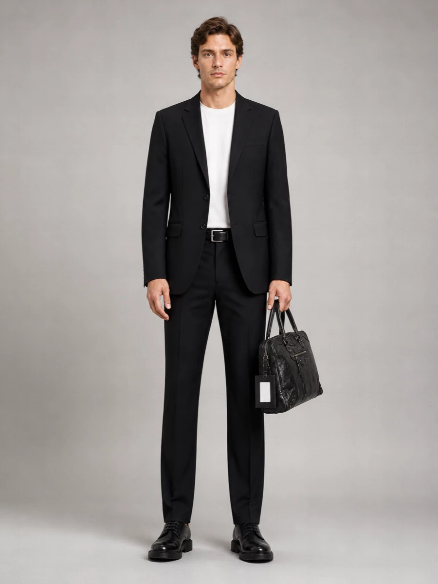 Balenciaga Wool Single Breasted Suit Jacket