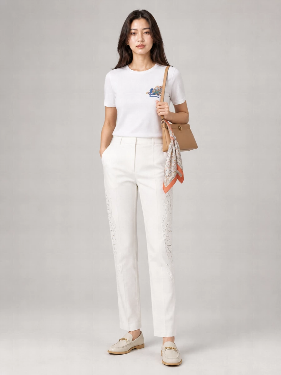 Etro Cotton Embroidered Logo Short-Sleeve T-Shirt