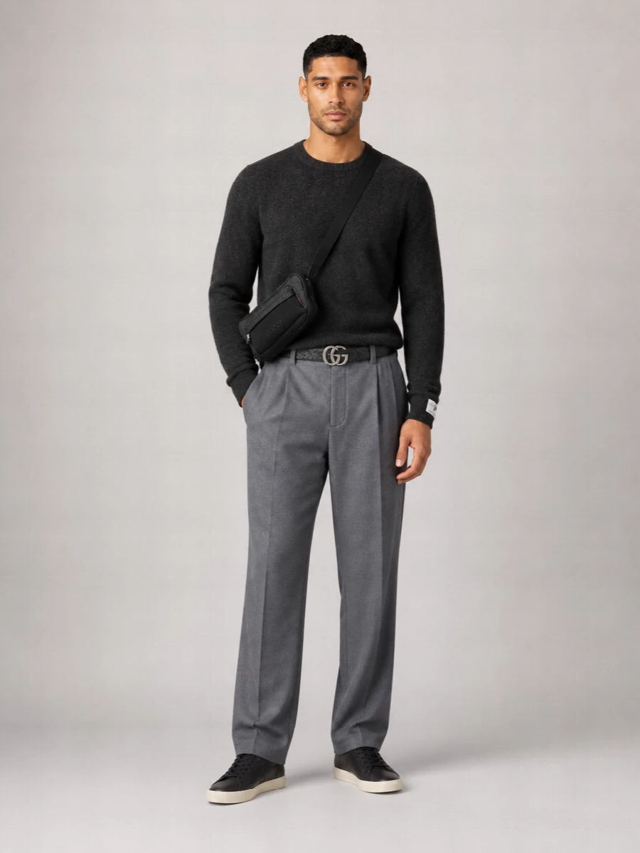 Golden Goose Virgin Wool Loose-Fit Trousers
