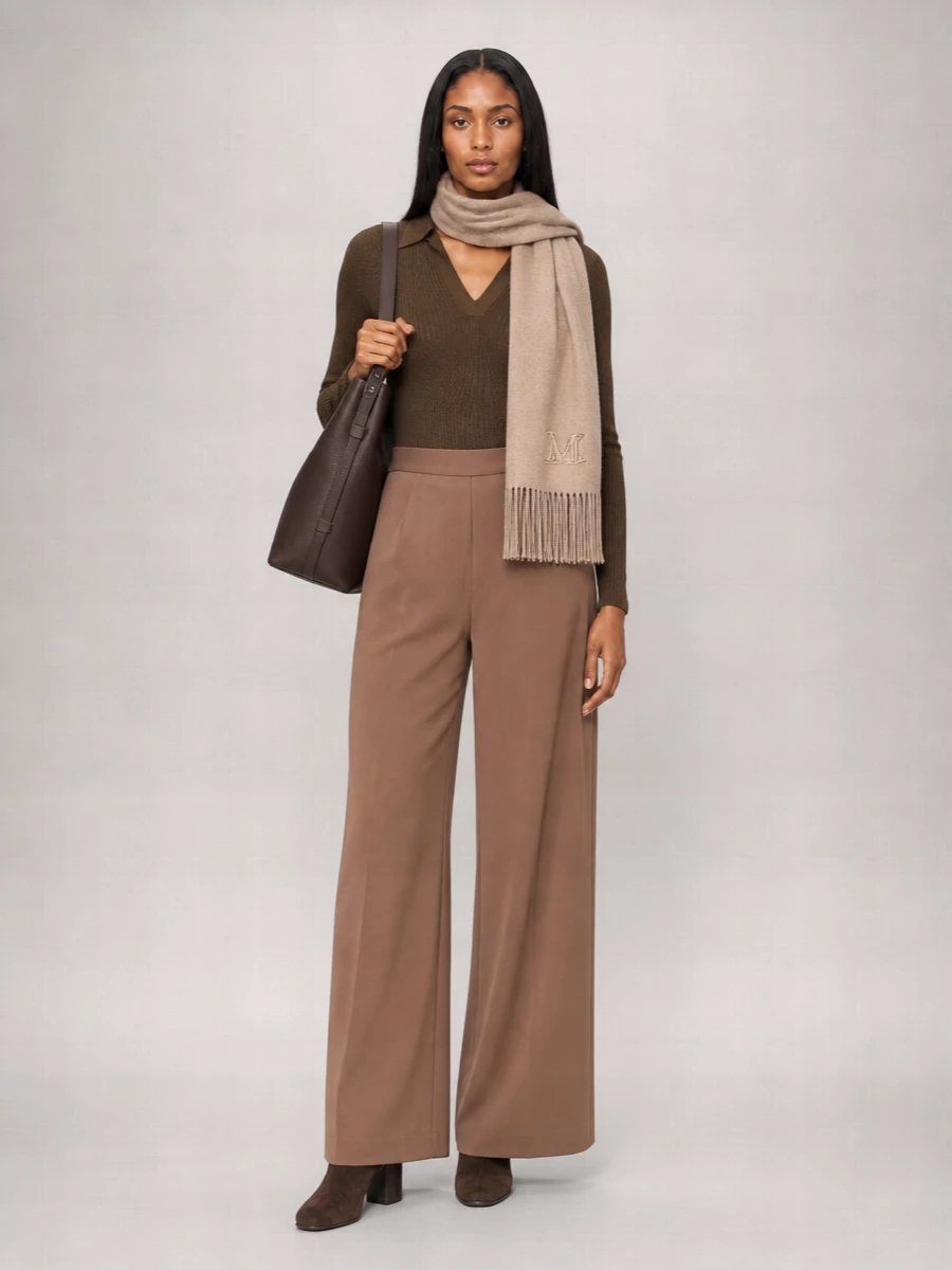 Max Mara Silk Cashmere Long-Sleeve Polo Jumper