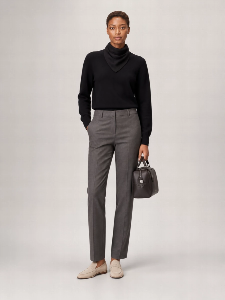 Brunello Cucinelli Cashmere Ribbed Crew Neck Long-Sleeve Sweatshirt