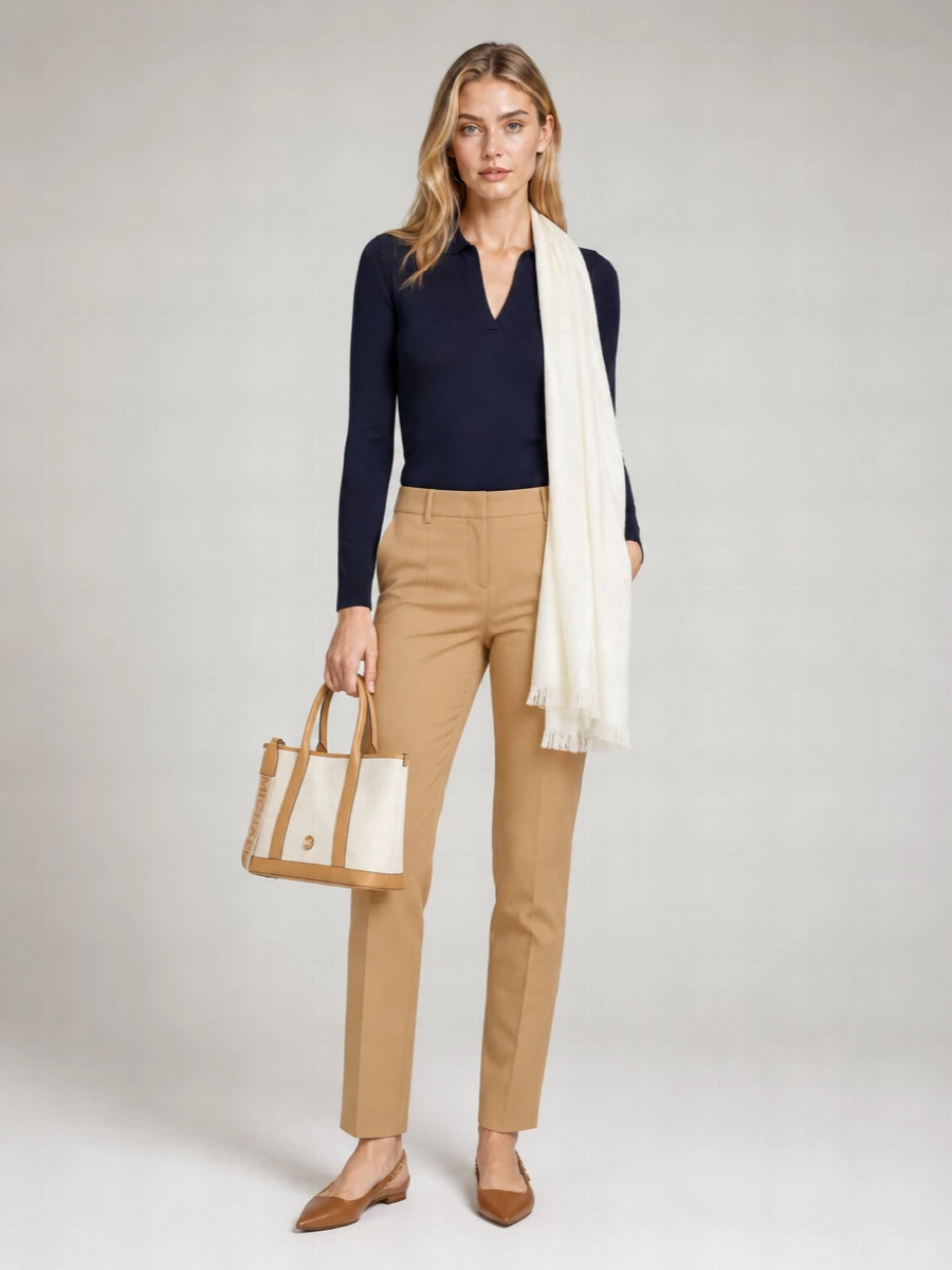 Weekend Max Mara Short V-Neck Long-Sleeve Top