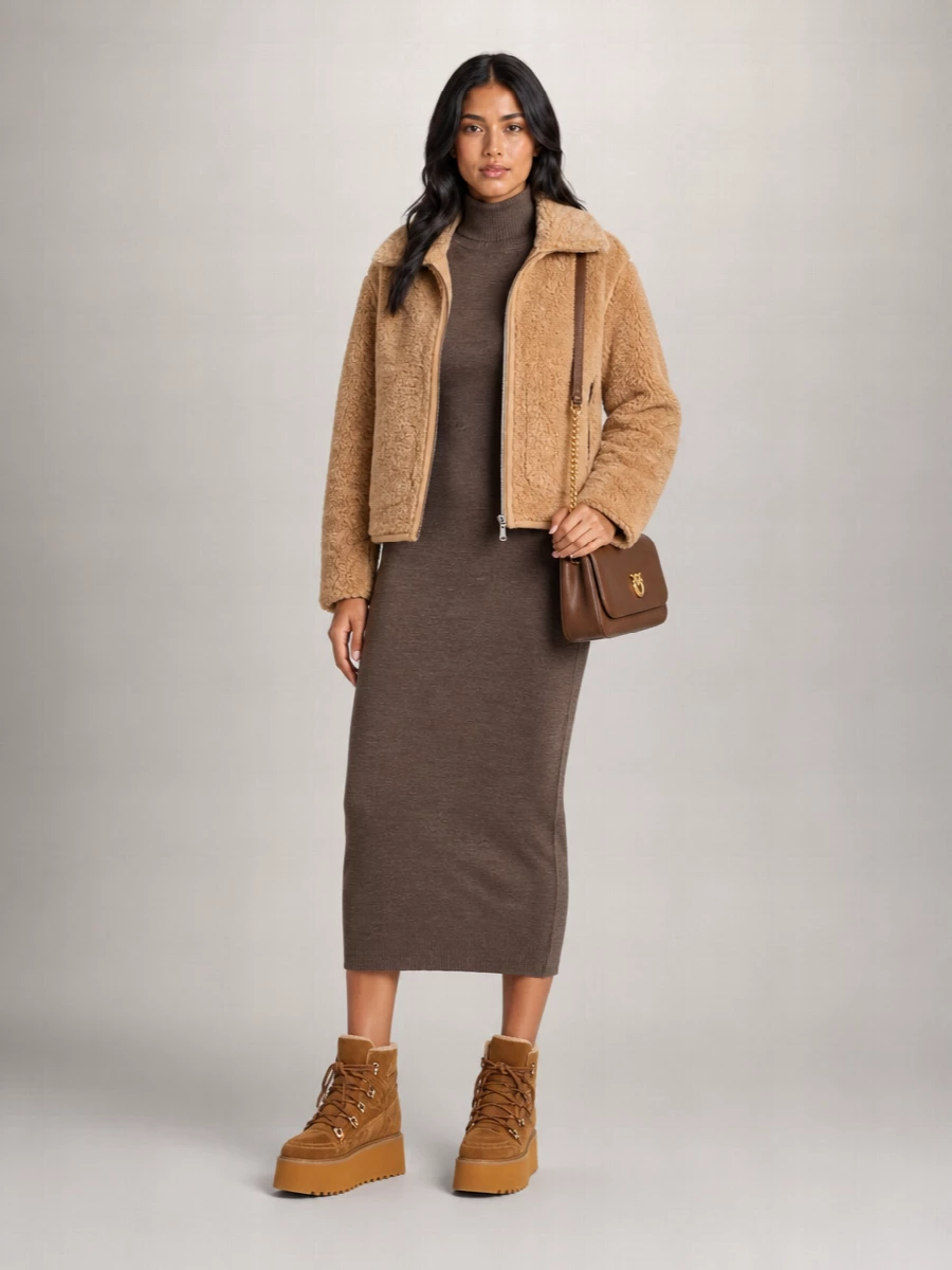 Pinko faux fur jacket