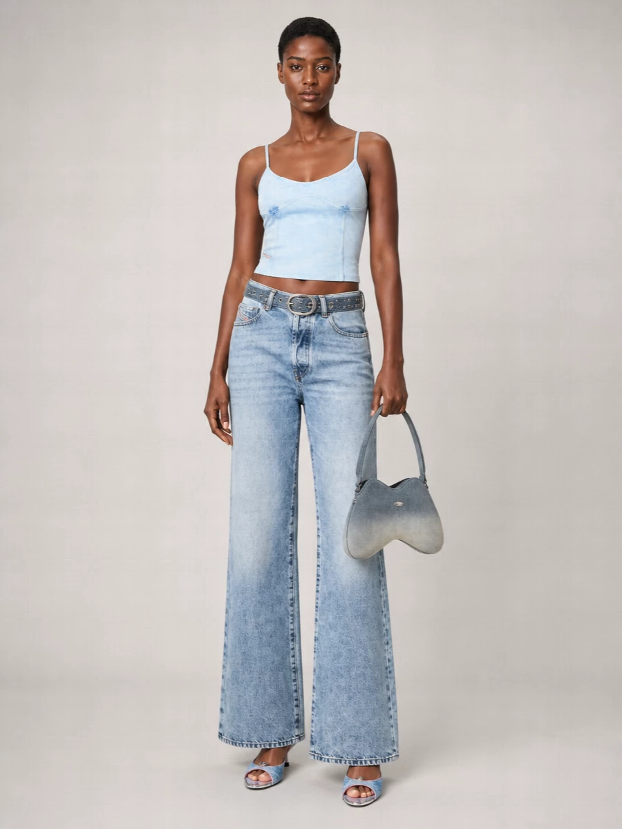 Diesel Denim High-Rise Straight-Leg Jeans