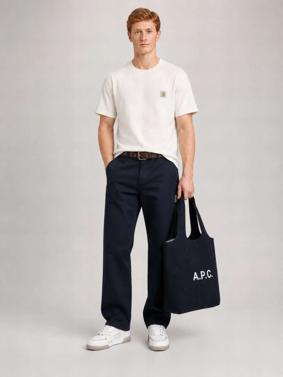 Carhartt Wip Denim Wide-Leg Straight-Leg Trousers