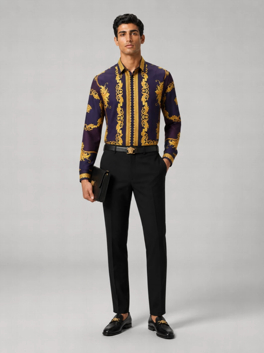 Versace Silk Printed Shirt