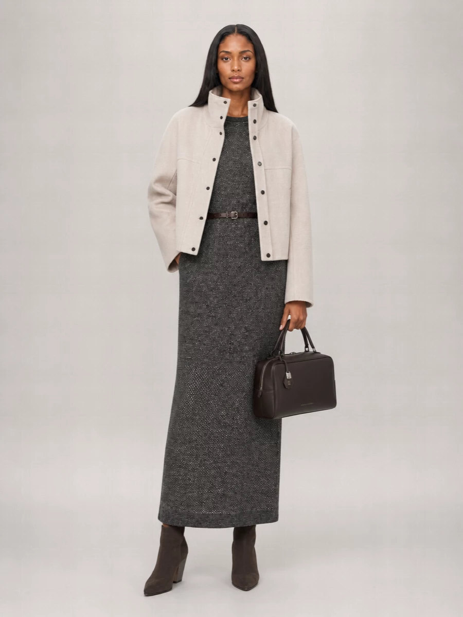 Brunello Cucinelli Wool And Cashmere Cropped Jacket