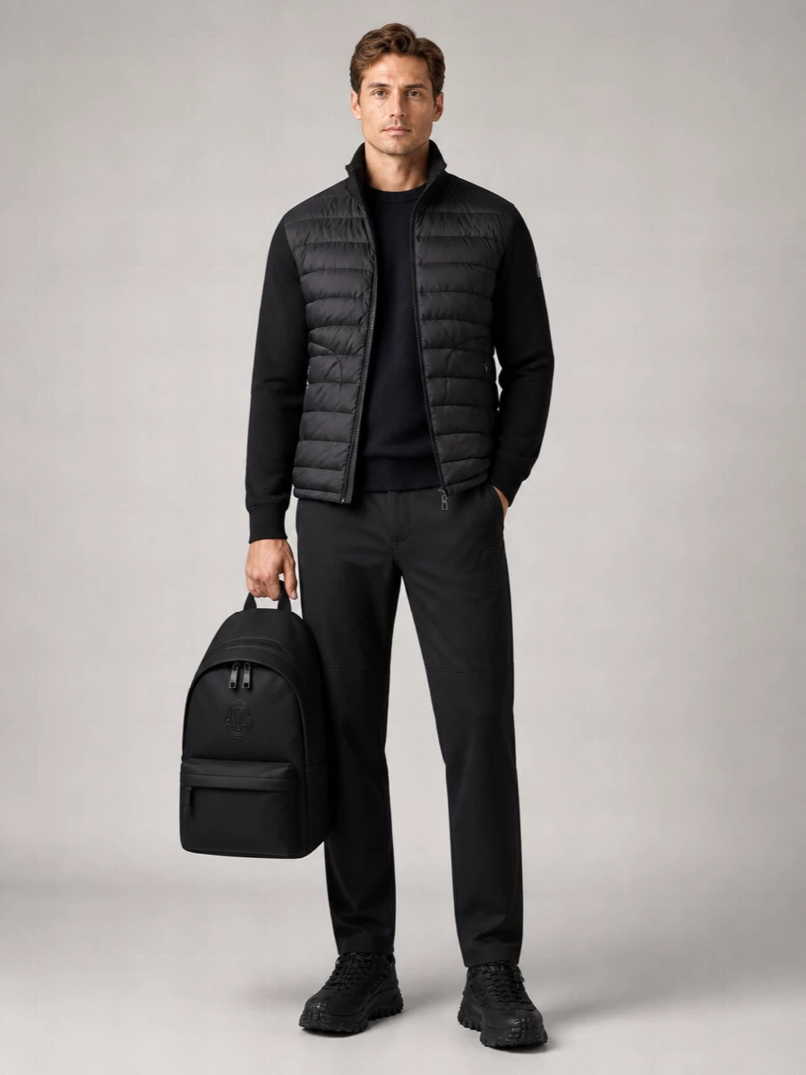 Moncler Down Padded Zip-Up Cardigan