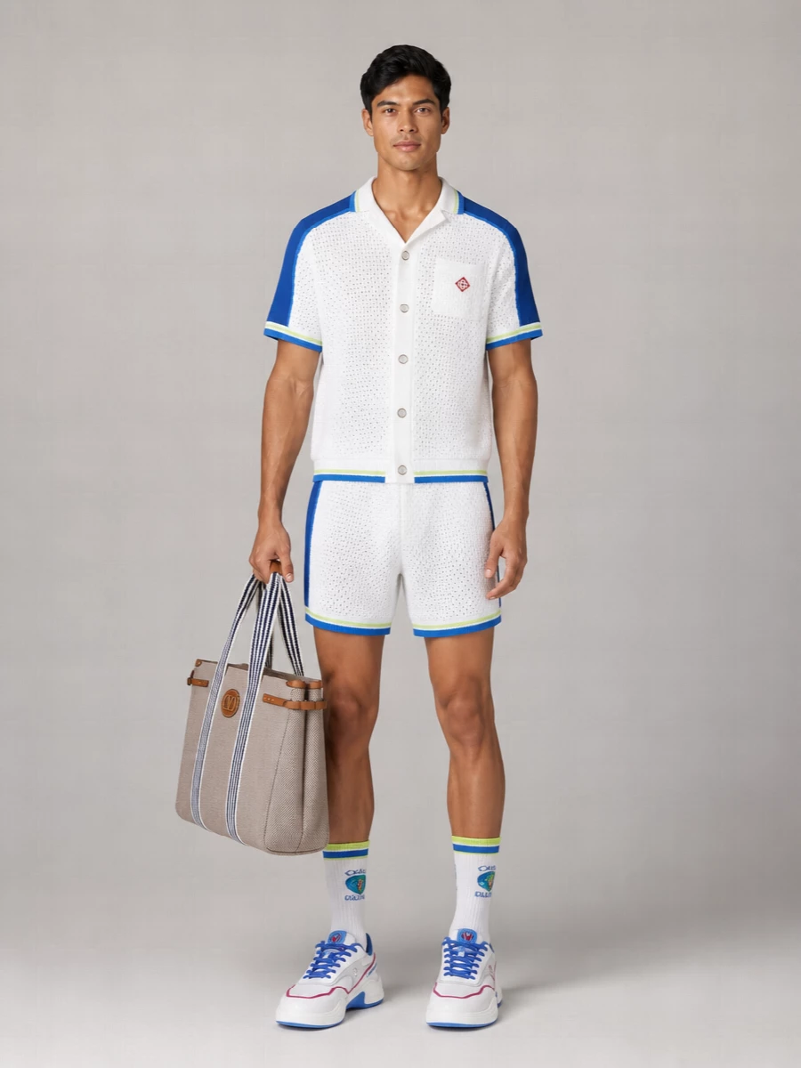 Casablanca Crochet Short-Sleeve Shirt