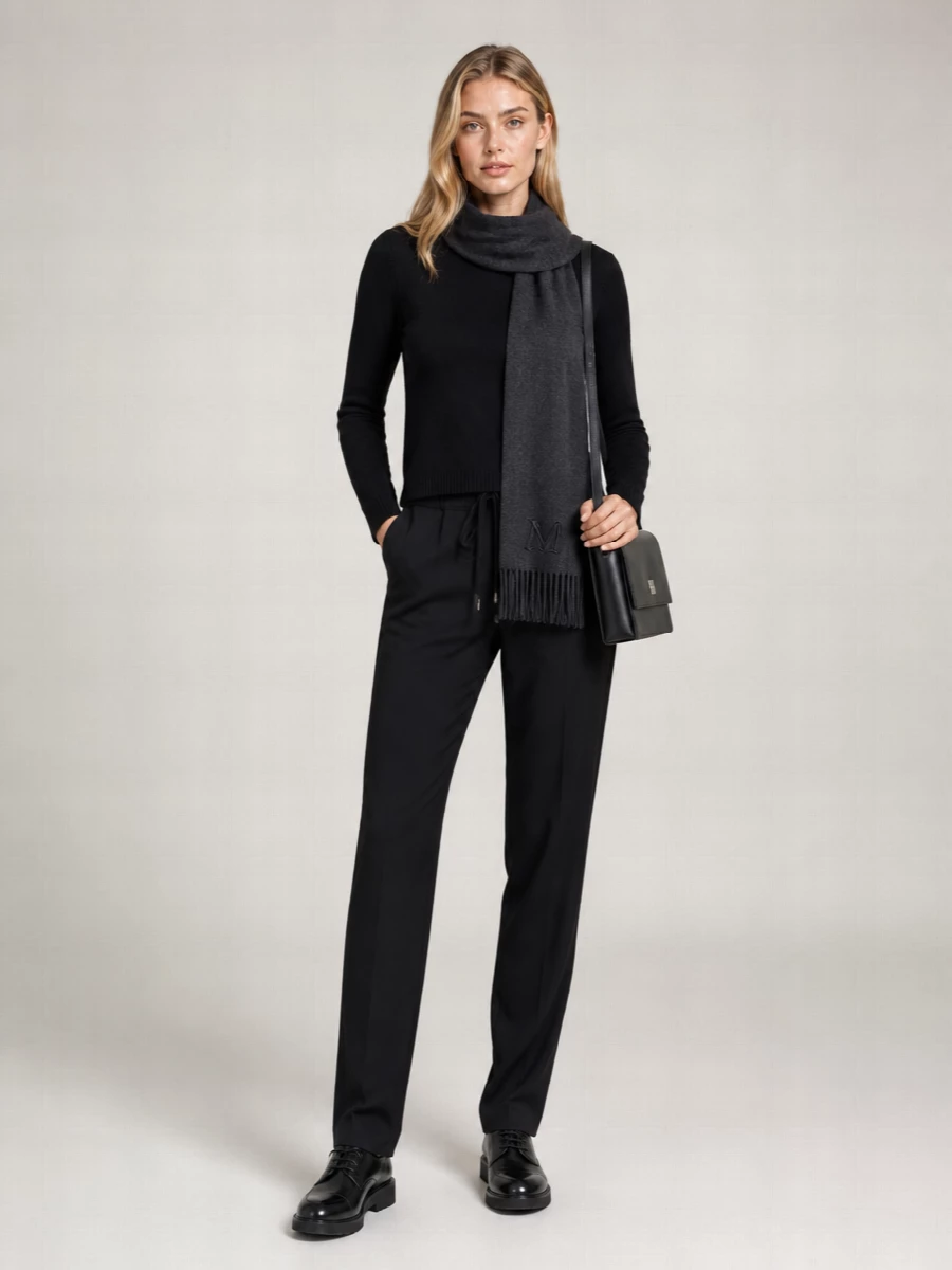 S Max Mara Virgin Wool Wide-Leg Lounge Trousers