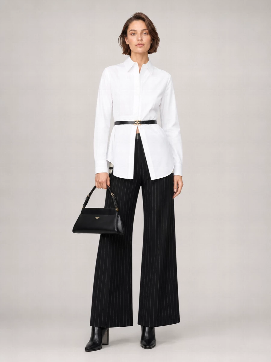 Jean Paul Gaultier wool wide-leg trousers