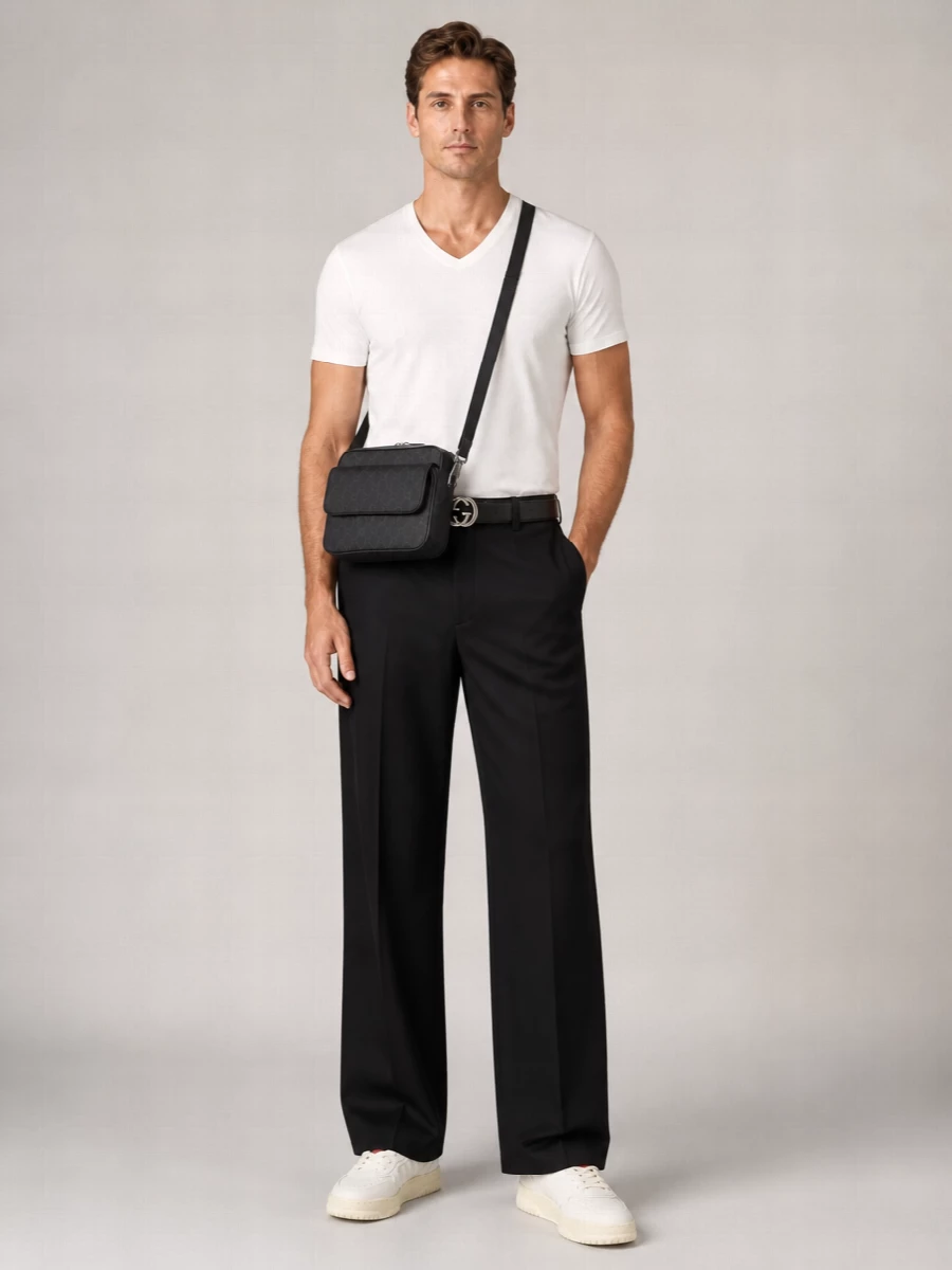 Gucci V-Neck Short-Sleeve T-Shirt