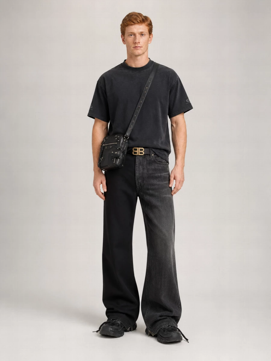 Balenciaga Cotton Wide-Leg Denim Jeans