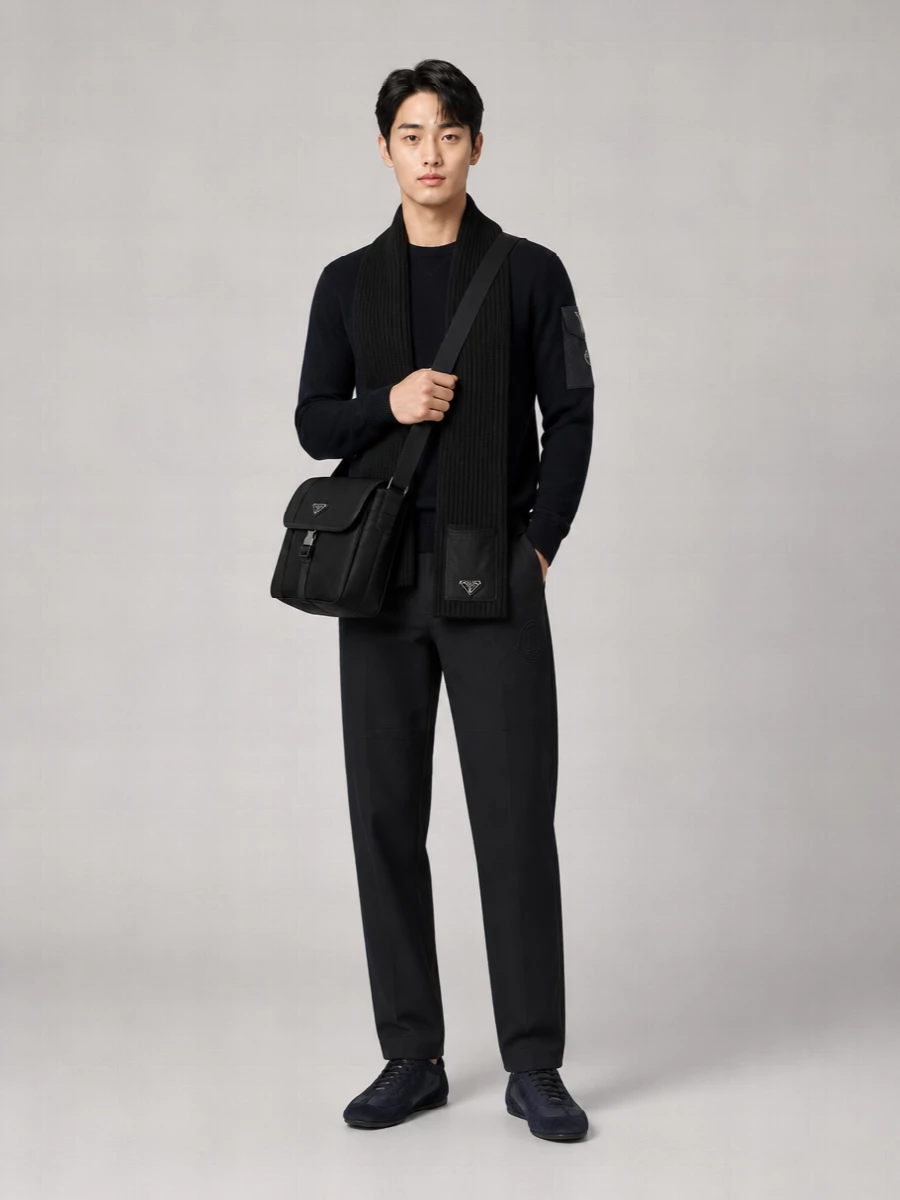 Moncler Wool Crew Neck Long-Sleeve Jumper