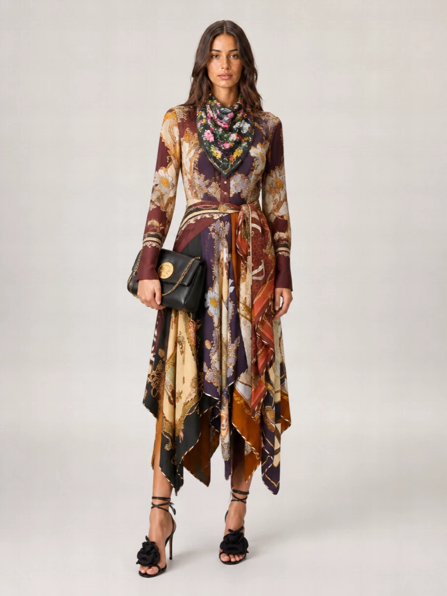 Gucci Silk Floral-Print Square Scarf