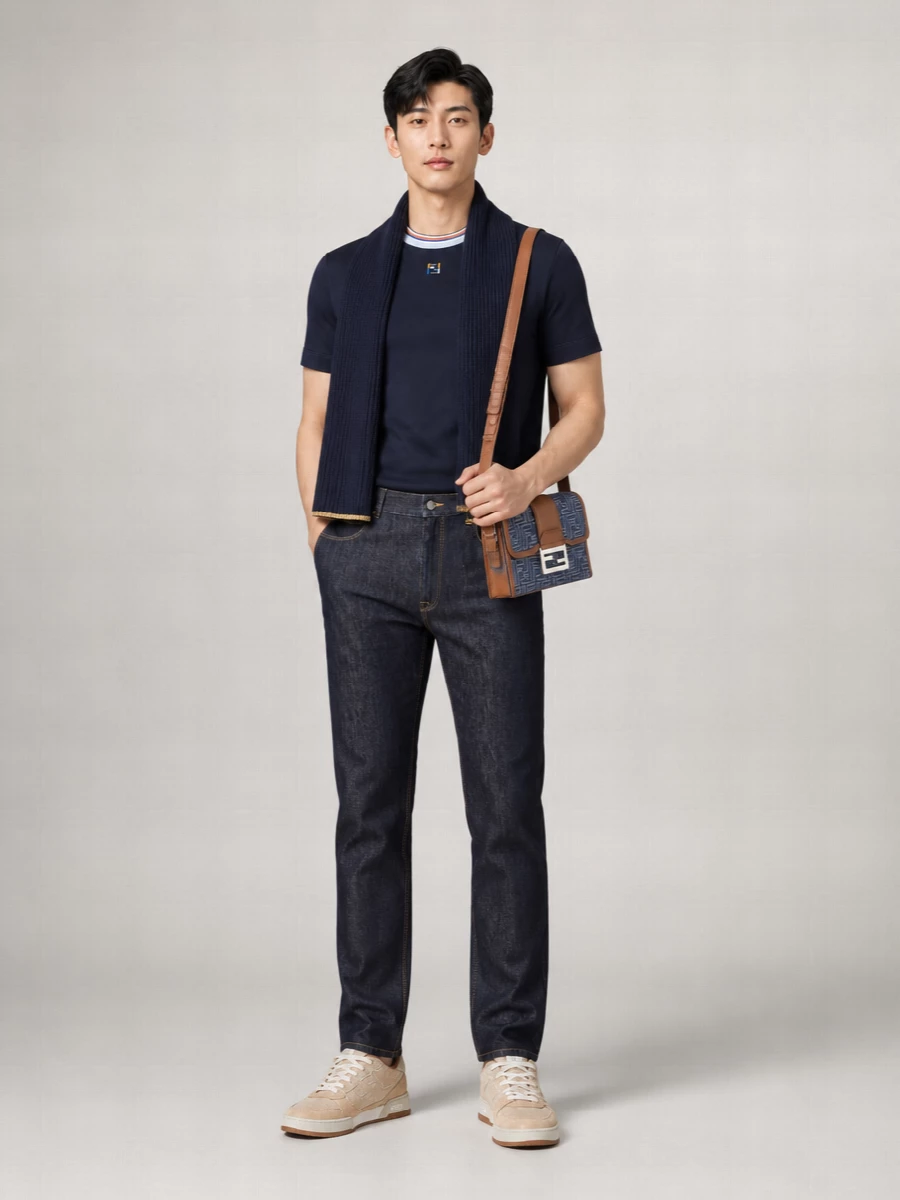Fendi Cotton Regular-Fit Short-Sleeve Crew-Neck T-Shirt
