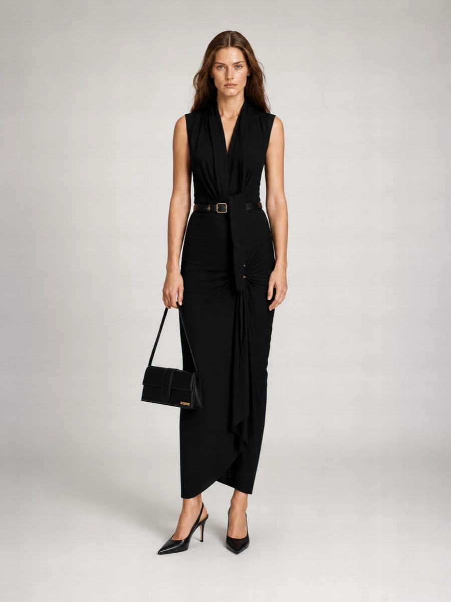 Jean Paul Gaultier Asymmetric Midi Skirt