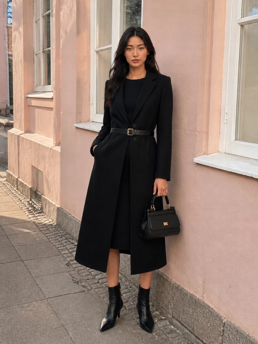 Dsquared2 coat dries van noten black dress outfit