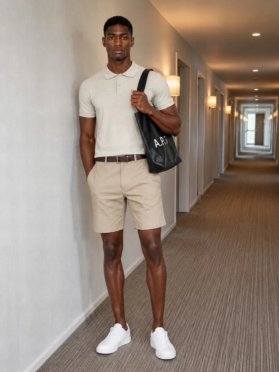 Stussy polo polo ralph lauren chino shorts outfit