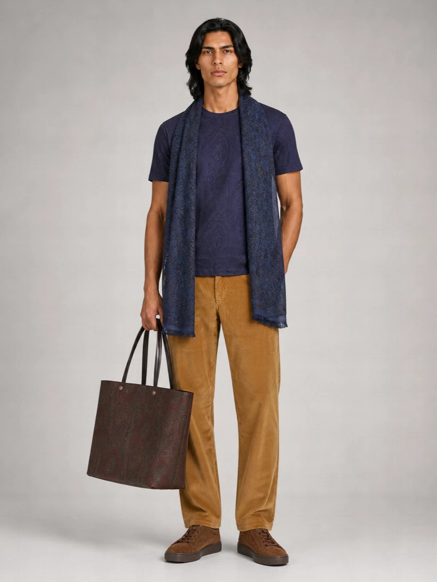 Etro Cotton Crew-Neck T-Shirt