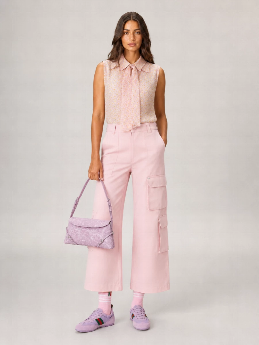 Gucci Cotton Wide-Leg Cargo Trousers