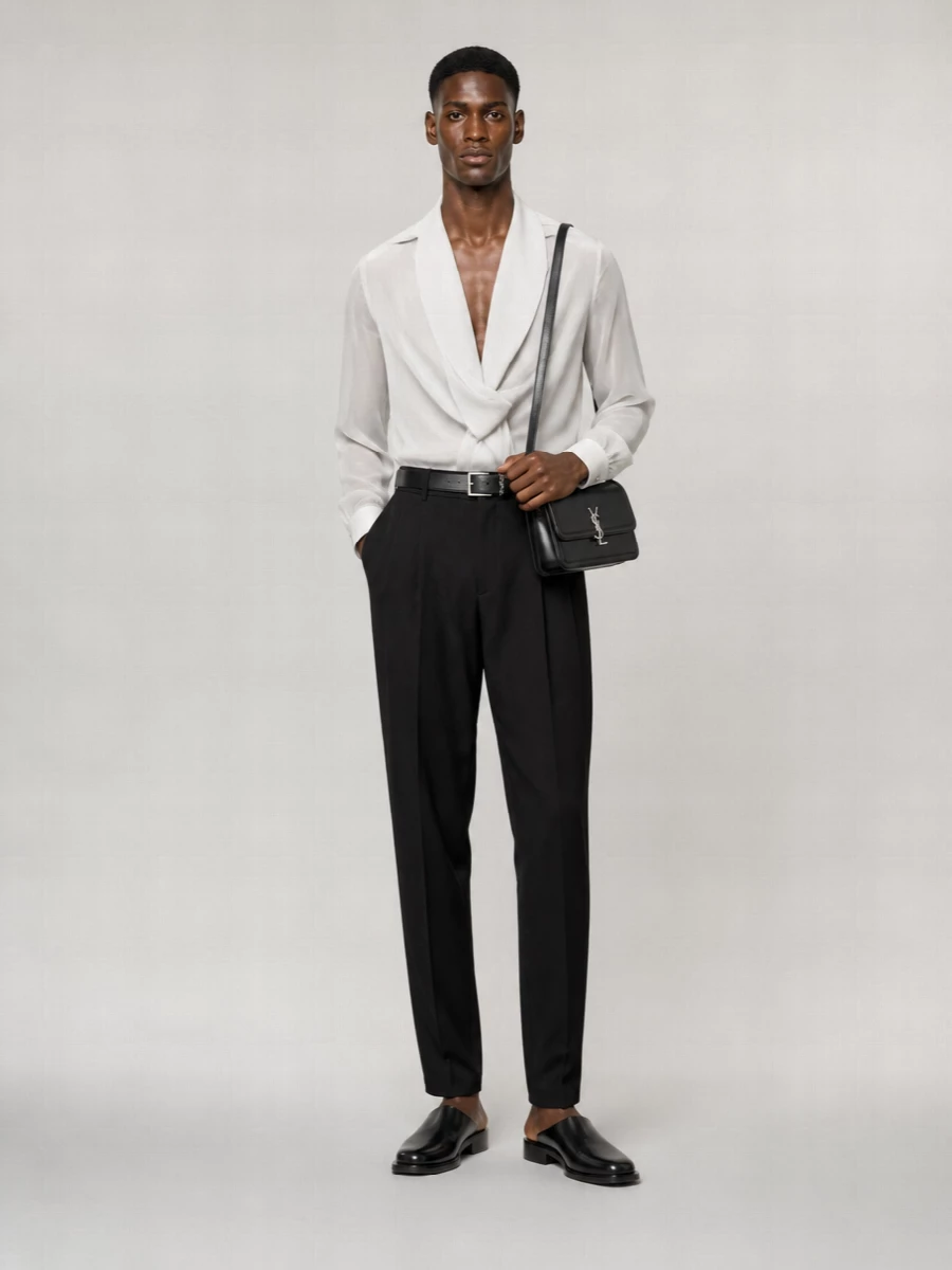 Saint Laurent Calf Leather Belt