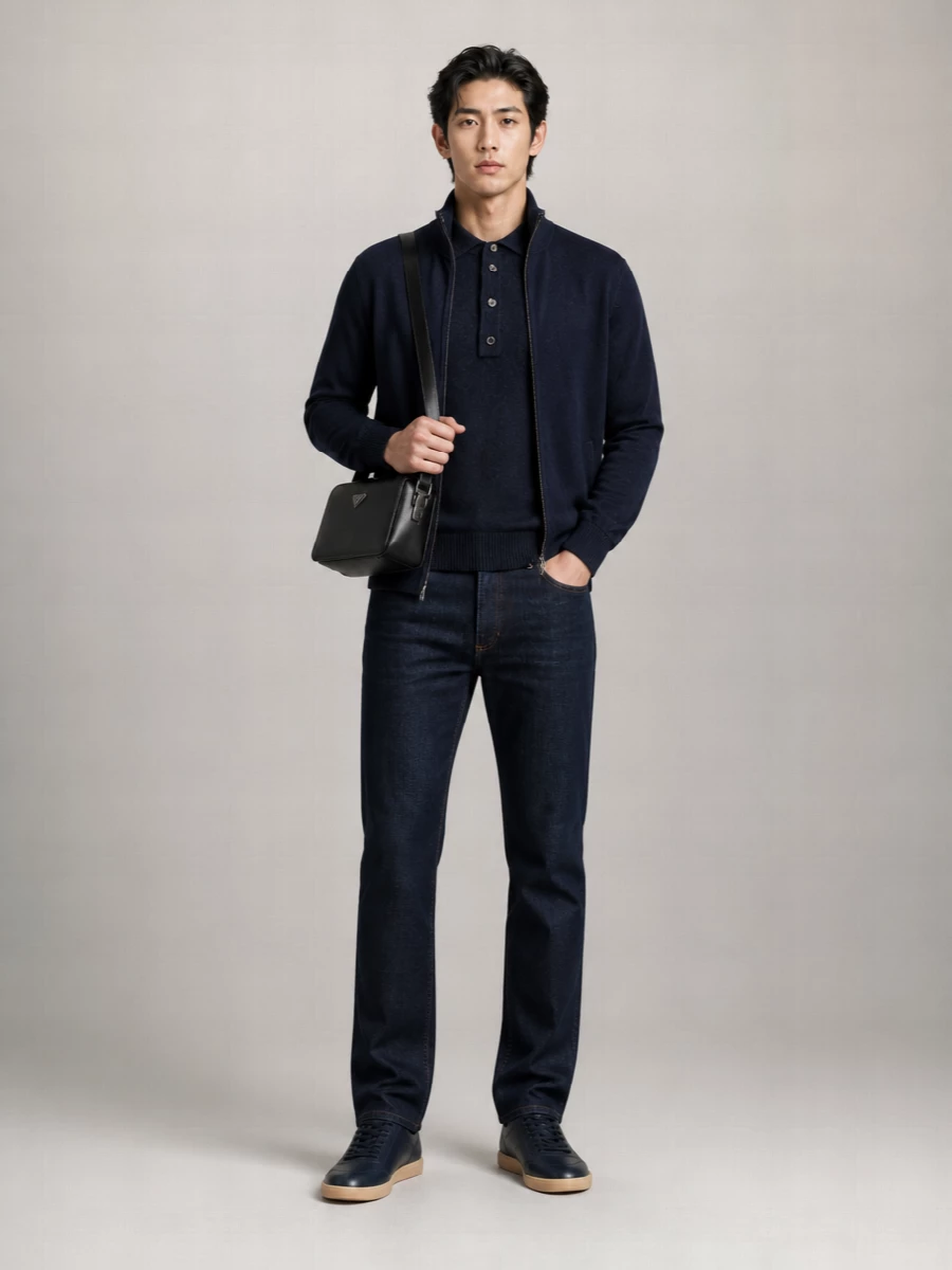 Zegna Leather Lace-Up Sneakers